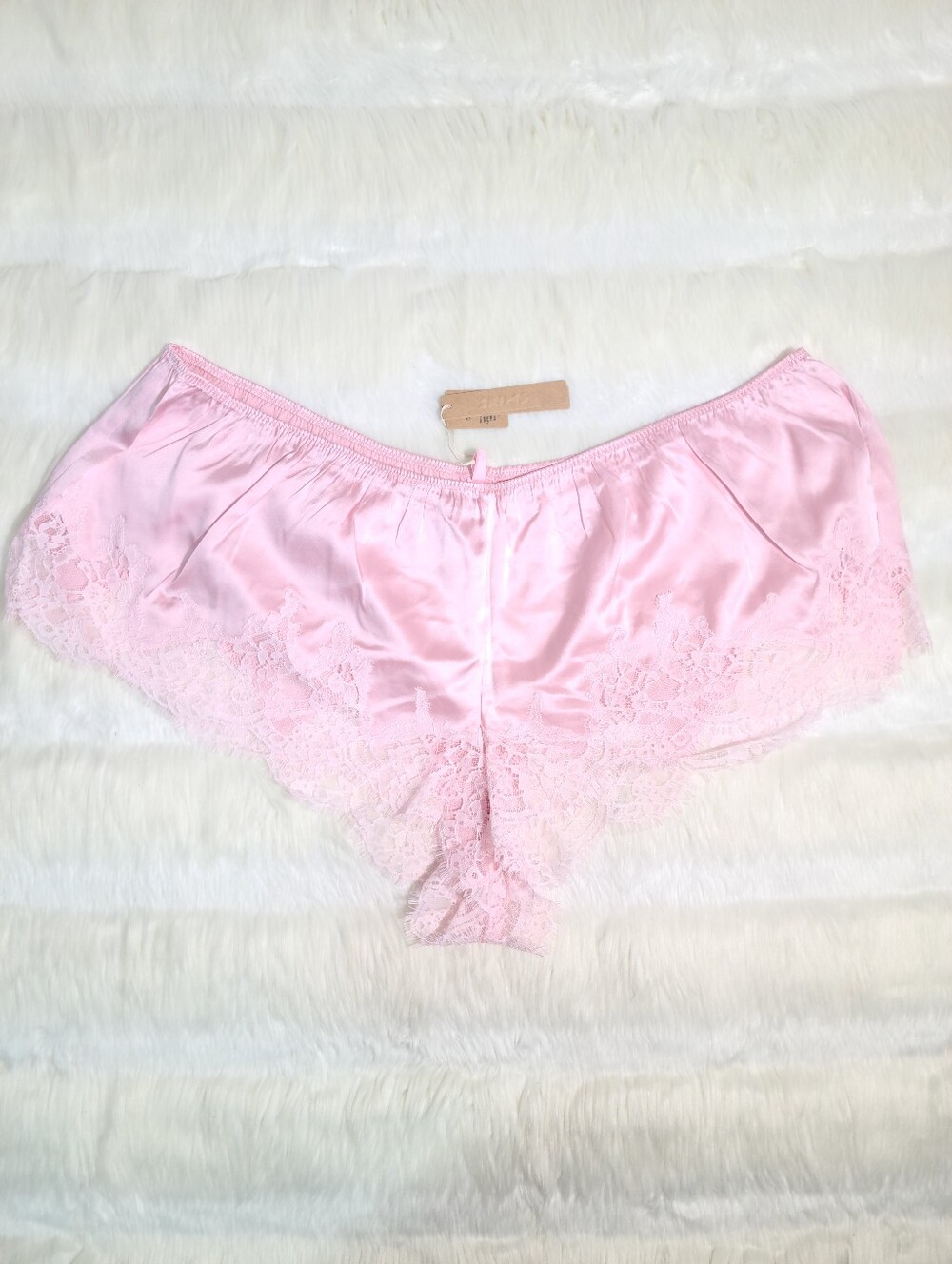 SKIMS Silk Lace Shorts Pink Peony Tonal Women XL NEW